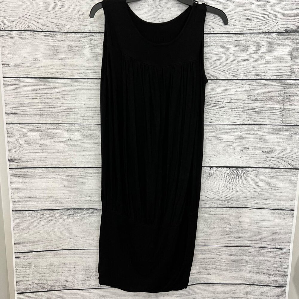 Savi Mom Black Sleeveless Pleated Midi Dress Size M